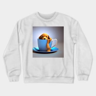 Puppuccino Coffee And Cute Puppy Doggy Crewneck Sweatshirt